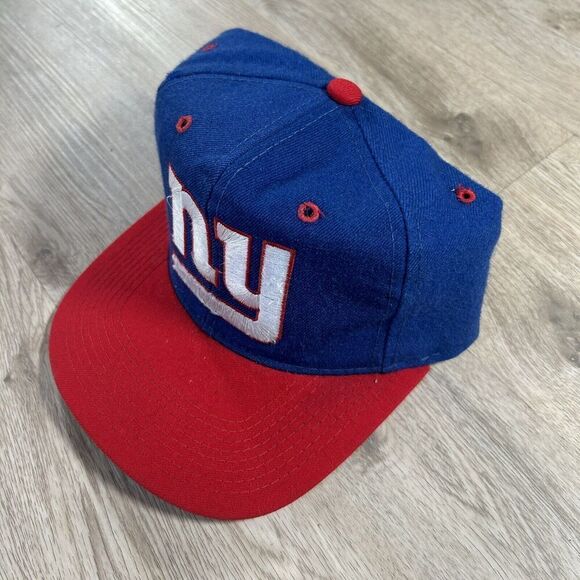 Vintage Starter New York Giants Hat Snapback NFL Football Wool Blue Red Cap‎ - Picture 8 of 8